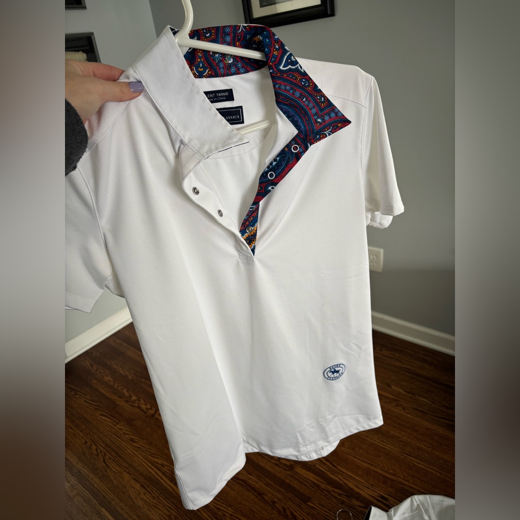 Essex Talent Yarn Show Shirt. Paisley Trim